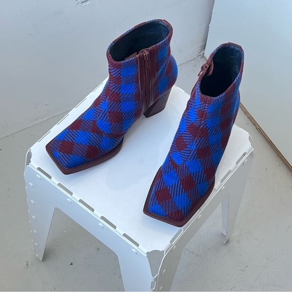 Camper Karol Bootie Bright Blue Houndsooth - Picture 12 of 16